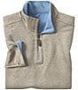Johnston & Murphy Icon Reversible Quarter-Zip Pullover, Color:Light Blue/Taupe - Image 2
