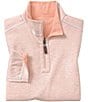 Johnston & Murphy Icon Reversible Quarter-Zip Pullover, Color:Peach/White - Image 2