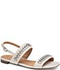 Color:Bone - Image 1 - Lilly Chain Leather Sandals