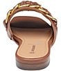 Color:Cognac - Image 3 - Lilly Chain Leather Slides