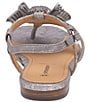 Color:Silver Metallic Suede - Image 3 - Lilly Tassel Thong Metallic Suede Sandals
