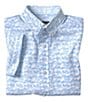 Color:White/Blue - Image 1 - Little /Big Boys 4-16 Short Sleeve Shadow Shark Print Shirt