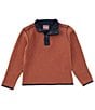 Johnston & Murphy Little/Big Boys 4-16 Long-Sleeve Horizontal-Channel-Quilt Pullover, Color:Rust/Navy - Image 1