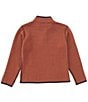 Johnston & Murphy Little/Big Boys 4-16 Long-Sleeve Horizontal-Channel-Quilt Pullover, Color:Rust/Navy - Image 2