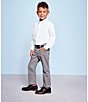 Color:White - Image 2 - Little/Big Boys 4-16 Long-Sleeve Solid XC Flex Button-Front Knit Shirt