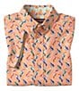 Color:Melon - Image 1 - Little/Big Boys' 4-16 Short Sleeve Toucan Print Shirt