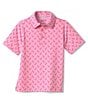 Color:Pink - Image 1 - Little/Big Boys' 4-16 Short Sleeve XC4 Performance Tonal Flamingo Polo Shirt
