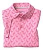 Color:Pink - Image 2 - Little/Big Boys' 4-16 Short Sleeve XC4 Performance Tonal Flamingo Polo Shirt