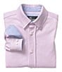 Color:Pink - Image 1 - Little/Big Boys 4-16 XC Flex Micro Grid Long Sleeve Button Front Shirt