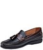Color:Black - Image 4 - Men's Locklin Oiled Leather Tassel Loafers