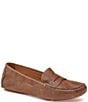 Color:Tan - Image 1 - Maggie Leather Driving Penny Loafers