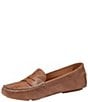 Color:Tan - Image 6 - Maggie Leather Driving Penny Loafers