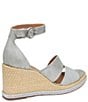 Color:Silver - Image 2 - Marcia Leather Wedge Sandals