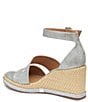 Color:Silver - Image 4 - Marcia Leather Wedge Sandals