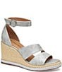 Color:Silver - Image 1 - Marcia Leather Wedge Sandals