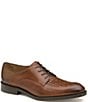 Color:Tan - Image 1 - Meade Woven Leather Lace-Up MocOxfords