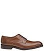 Color:Tan - Image 2 - Meade Woven Leather Lace-Up MocOxfords