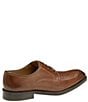Color:Tan - Image 3 - Meade Woven Leather Lace-Up MocOxfords