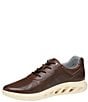 Color:Brown - Image 5 - Men's Activate U-Throat Perforated Leather Sneakers