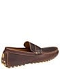 Color:Brown - Image 3 - Men's Athens Full Grain Leather Drivers