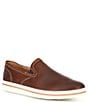 Color:Brown Oiled - Image 1 - Men's Bowling Venetian Leather Slip-On Shoes