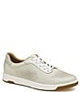 Color:White - Image 1 - Men's Daxton U-Throat Perforated Leather Sneakers