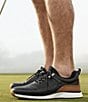 Color:Black - Image 6 - Men's H1-Luxe Hybrid XC4 Waterproof Leather Golf Sneakers