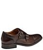 Color:Mahogany - Image 3 - Men's Hawthorn Double Buckle Monk Strap Tumbled Leather Dress Shoes