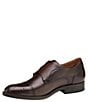 Color:Mahogany - Image 6 - Men's Hawthorn Double Buckle Monk Strap Tumbled Leather Dress Shoes