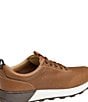 Color:Tan - Image 2 - Men's Kinnon Perforated Leather Slip-On Jogger Sneakers