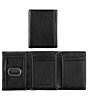 Color:Black - Image 3 - Men's Leather Trifold Wallet
