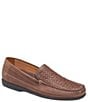 Color:Tan - Image 1 - Men's Locklin Woven Venetian Leather Loafers