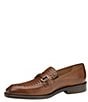Color:Tan - Image 6 - Men's Meade Woven Leather Bit Loafers