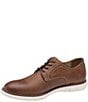 Color:Tan - Image 6 - Men's Holden Plain Toe Leather Casual Shoes