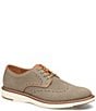 Color:Taupe - Image 1 - Men's Upton Knit Wingtip Oxfords