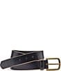 Johnston & Murphy Men's Weathered Raw Edge Belt, Color:Black - Image 1