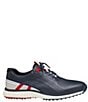 Color:Navy - Image 2 - Men's XC4 H3-Luxe Waterproof Leather Hybrid Golf Shoes