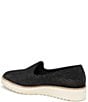Color:Black - Image 4 - Mitzi Perforated Leather Wedge Loafers