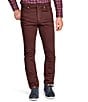 Johnston & Murphy Overdye Stretch Modern Fit Tapered Leg Denim Jeans, Color:Merlot - Image 1