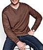Johnston & Murphy Reversible Long Sleeve V-Neck Pullover, Color:Rust/Oatmeal - Image 2