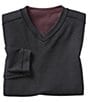 Color:Port/Charcoal - Image 1 - Reversible Long Sleeve V-Neck Pullover