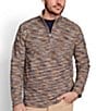 Color:Brown/Oatmeal - Image 1 - Reversible Space Dye Quarter-Zip Pullover