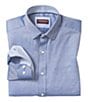 Color:Royal - Image 1 - Solid Birdseye Long Sleeve Woven Shirt