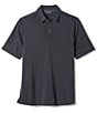 Color:Black - Image 1 - Vintage Slub Short-Sleeve Polo Shirt