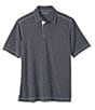 Color:Charcoal - Image 1 - Vintage Slub Short-Sleeve Polo Shirt