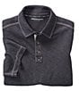Color:Charcoal - Image 2 - Vintage Slub Short Sleeve Polo Shirt