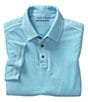 Color:Turquoise - Image 2 - Vintage Slub Short-Sleeve Polo Shirt