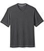 Color:Charcoal - Image 1 - Vintage Slub Short-Sleeve V-Neck T-Shirt
