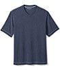 Color:Navy - Image 1 - Vintage Slub Short-Sleeve V-Neck T-Shirt