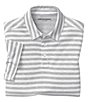 Color:Light Gray - Image 2 - Vintage Slub Stripe Short-Sleeve Polo Shirt